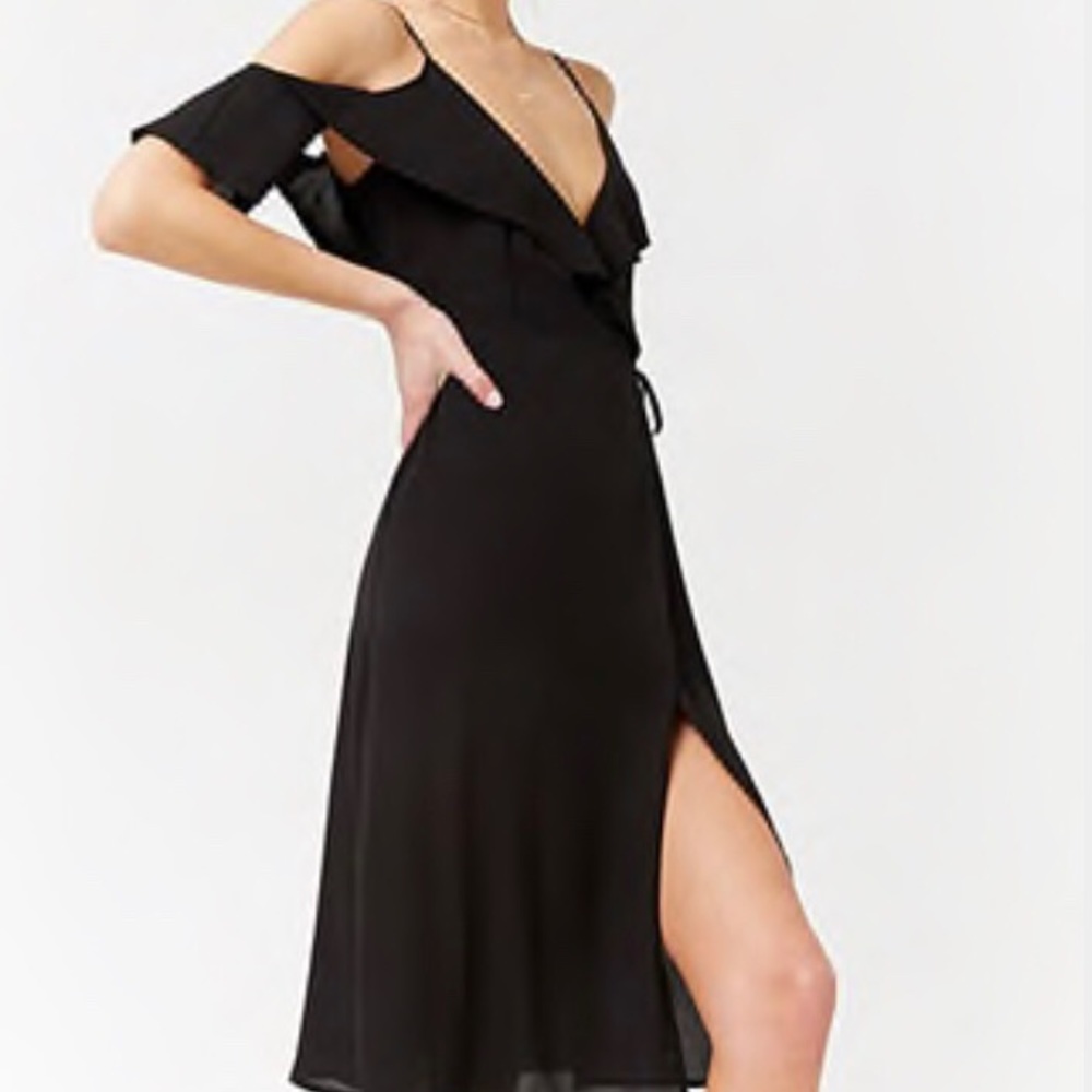 Black wrap dress